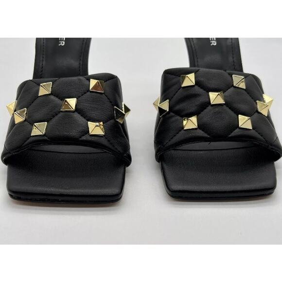 MARC FISHER Womens NEW Dacorin Gold Stud Embellished Slide Heels Sandals Size 9 - Picture 8 of 9